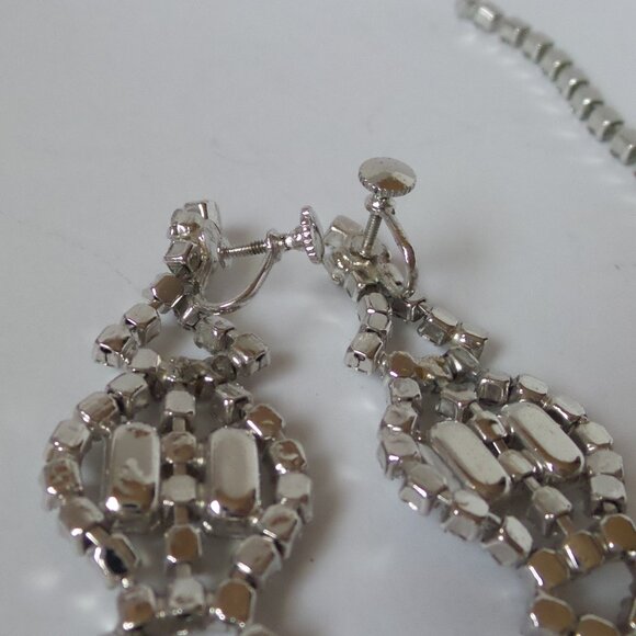 Vintage rhinestone necklace and earrings - Picture 13 of 13